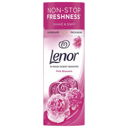 Lenor Pink Blossom Bundle Scent: Outdoorable Fabric Conditioner 33 Washes, 462ml + in-Wash Scent Booster Beads, 176gr