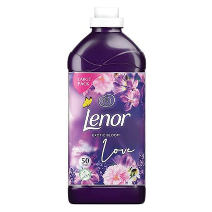 Lenor Exotic Bloom Scent Bundle Pack: Fabric Conditioner, 50Washes, 1.75L + in-Wash Scent Booster Beads, 2 x 176gr