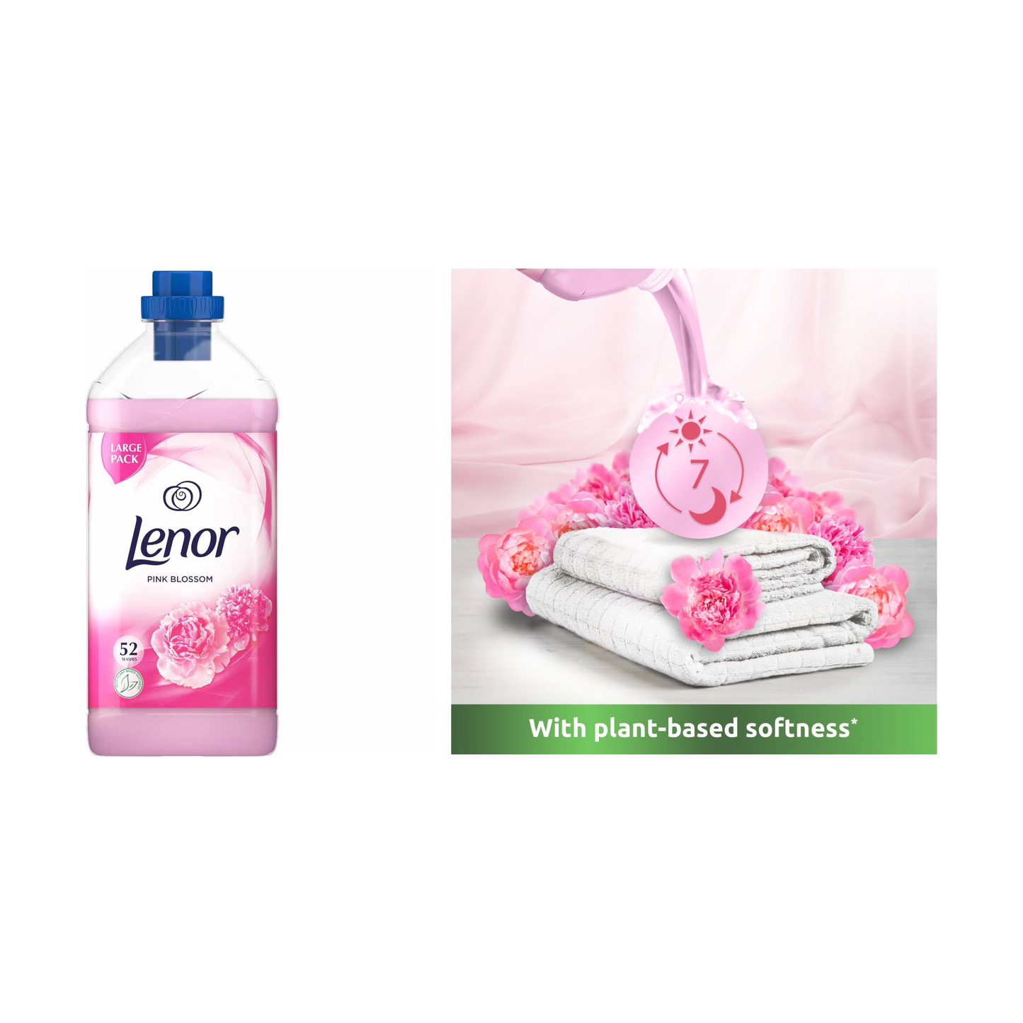 Bold & Lenor Laundry Washing Pack, Pink Blossom Bundle: Washing Capsules & Fabric Conditioner & Scent Booster Beads