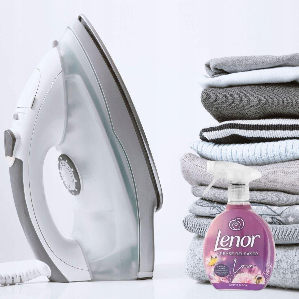 Lenor Exotic Bloom & Moonlight Lily Scent: Fabric Conditioner 50 Washes & Crease Releaser Spray