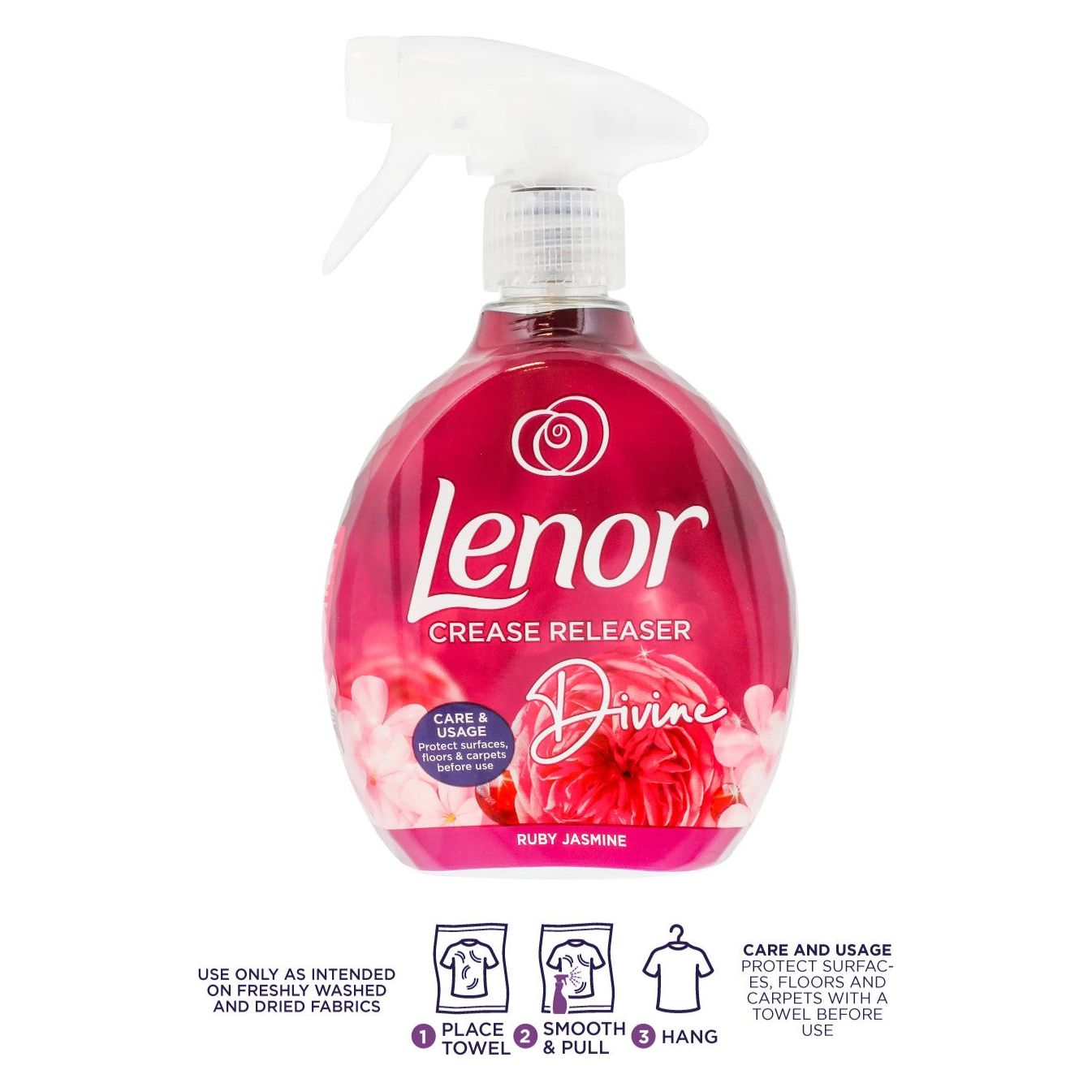 Lenor Jasmine & Red Berries Scent: Fabric Conditioner 26 Washes & Crease Releaser Spray