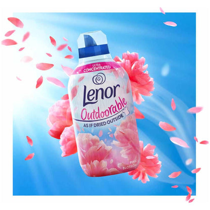 Lenor Outdoorable Fabric Conditioner, Ultra Concentrated Freshness, 55washes, 770ml, Pink Blossom Scent