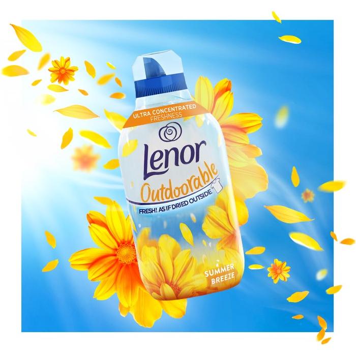 Lenor Outdoorable Fabric Conditioner, Ultra Concentrated Freshness, 55washes, 770ml, Summer Breeze Scent