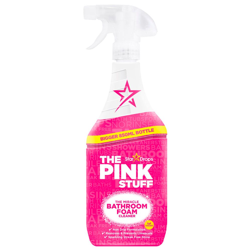 The Stardrops The Pink Stuff The Miracle Bathroom Foam Cleaner Spray, 850ml