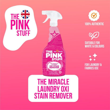 Stardrops The Pink Stuff The Miracle Laundry Oxi Stain Remover Spray for Whites & Colours, 500ml