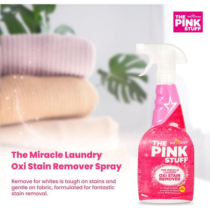 Stardrops The Pink Stuff The Miracle Laundry Oxi Stain Remover Spray for Whites & Colours, 500ml