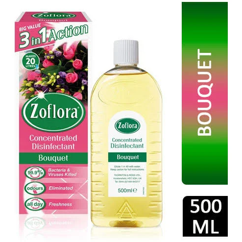 Zoflora Concentrated Multipurpose Disinfectant, Bouquet Scent, 500ml