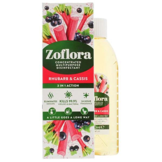 Zoflora Concentrated Multipurpose Disinfectant, Rhubarb & Cassis Scent, 250ml