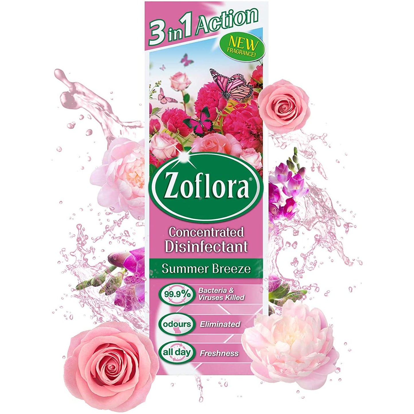Zoflora Concentrated Multipurpose Disinfectant, Summer Breeze Scent, 250ml