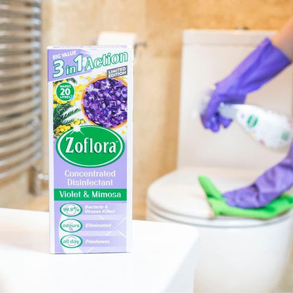 Zoflora Concentrated Multipurpose Disinfectant, Violet & Mimosa Scent, 500ml