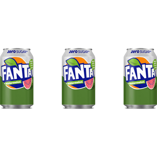 3 x Fanta Zero Watermelon-330ml.