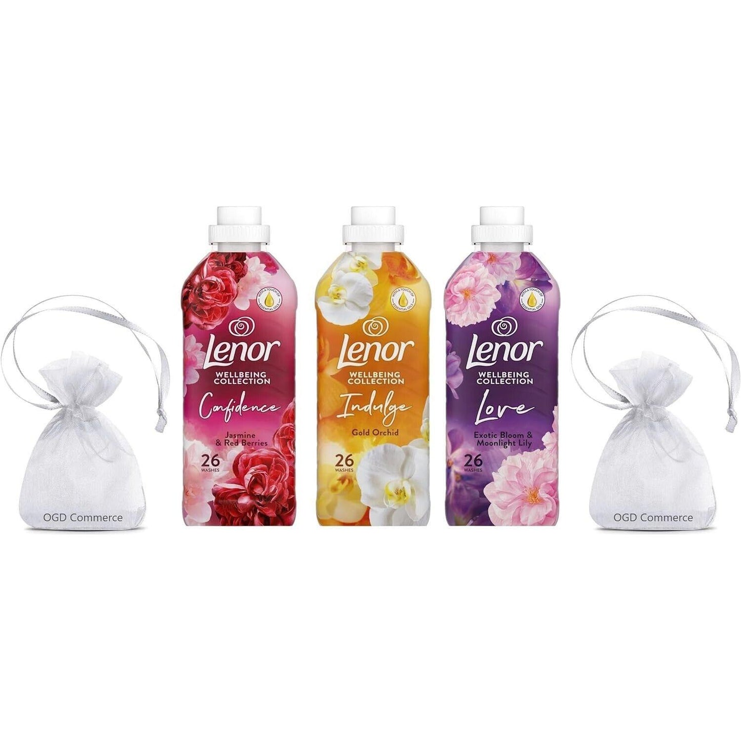 Lenor Fabric Conditioner 26Washes, 858ml, Pack of 3 -Mix Scent