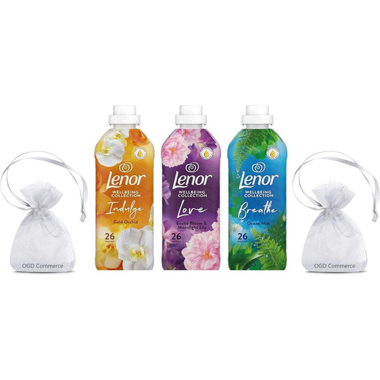 Lenor Fabric Conditioner 26W. 858ml,Pack of 3 -Mix Scent