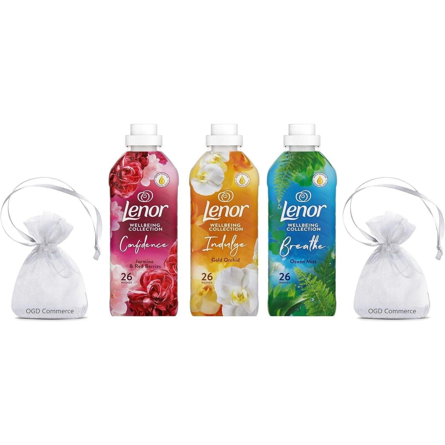 Lenor Fabric Conditioner 26w. 858ml, Pack of 3 -Mix scent