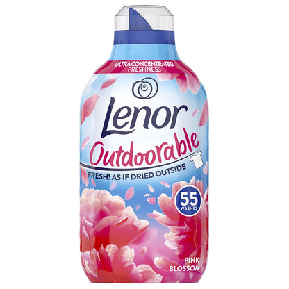 Lenor Outdoorable Fabric Conditioner, Ultra Concentrated Freshness, 55washes, 770ml, Pink Blossom Scent