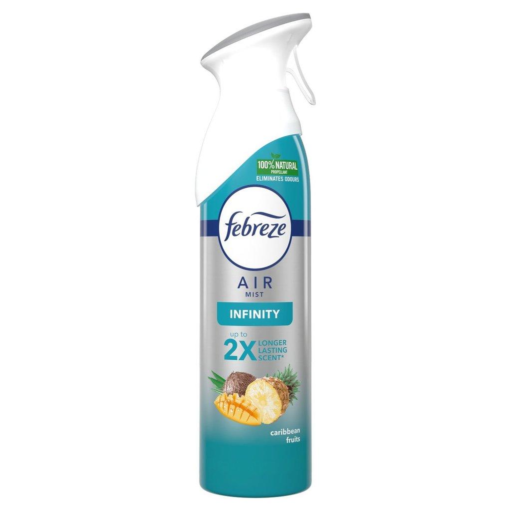 Febreze Infinity Air Mist Freshener Spray, Caribbean Fruits Fragrance, 300ml