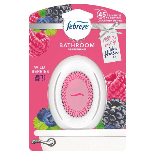 Febreze Bathroom Air Freshener, Small Spaces Refresher, Wild Berries Scent, 7.5ml