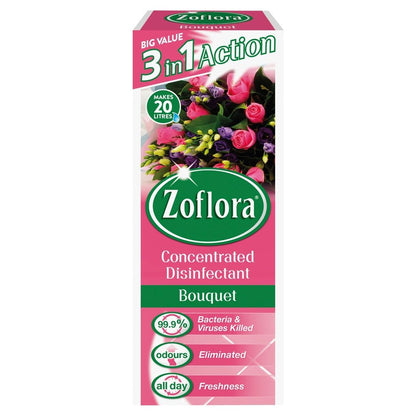 Zoflora Concentrated Multipurpose Disinfectant, Bouquet Scent, 500ml