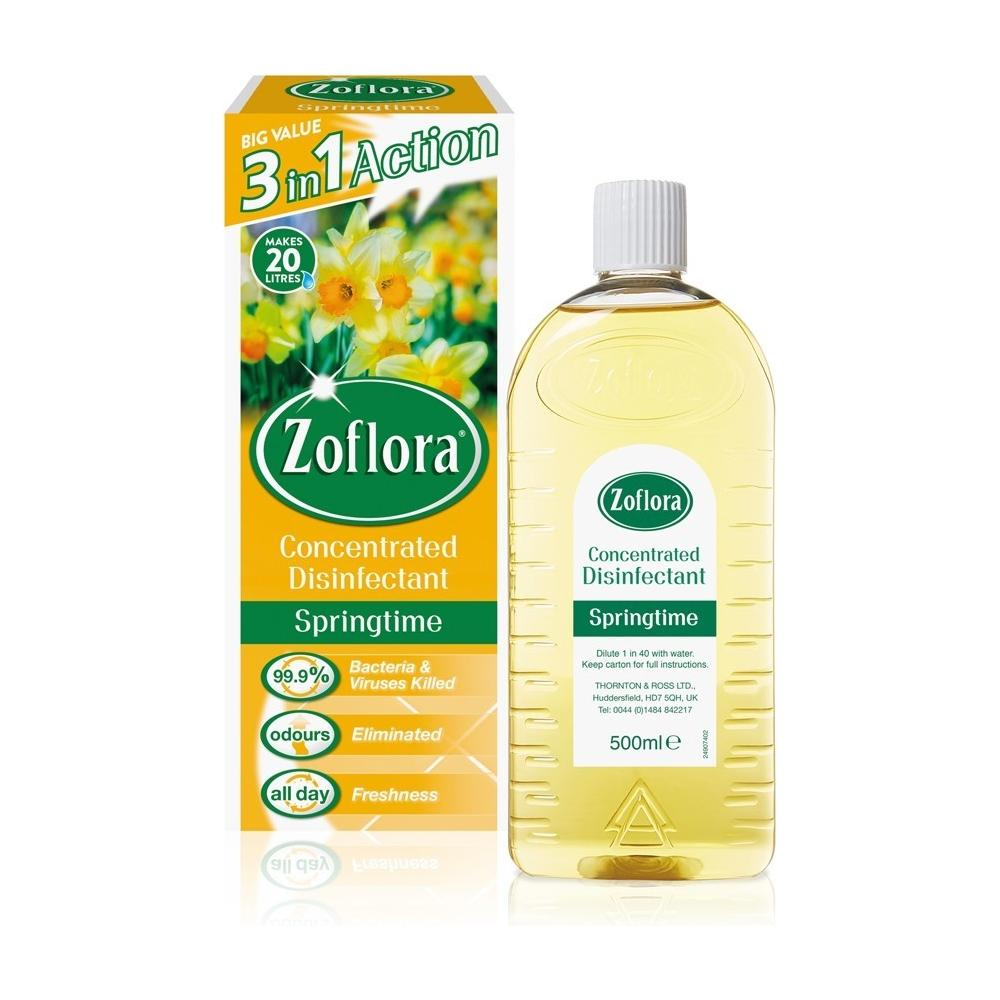 Zoflora Concentrated Multipurpose Disinfectant, Springtime Scent, 500ml