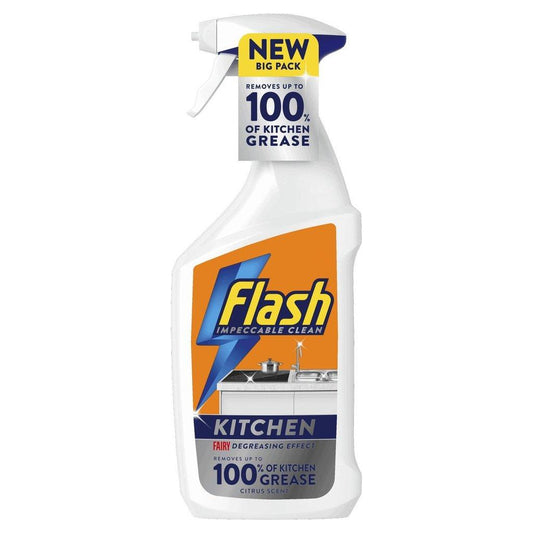 Flash Multipurpose Cleaning Kitchen Spray, Citrus Fresh Scent, 800ml