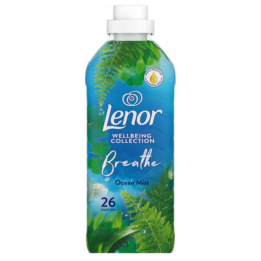 Lenor Fabric Conditioner, Wellbeing Collection Ocean Mist Scent, 26washes, 858ml