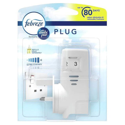 Febreze Ambi Pur Plug Air Freshener Plug-in Unit Case & Plug in Refill, Lavender Scent