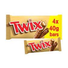 Twix Milk Chocolate Biscuit Snack Bars Multipack 4x40g