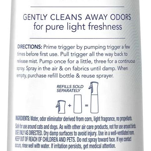 Febreze Zero% Air Mist Spray Refill only, 300ml, Water Lily Scent