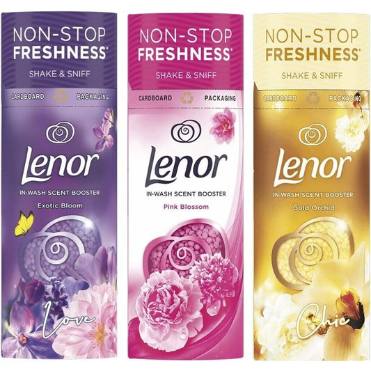 Lenor in Wash Scent Booster Beads, Mixed Scented Bundle Pack 3 x 176gr