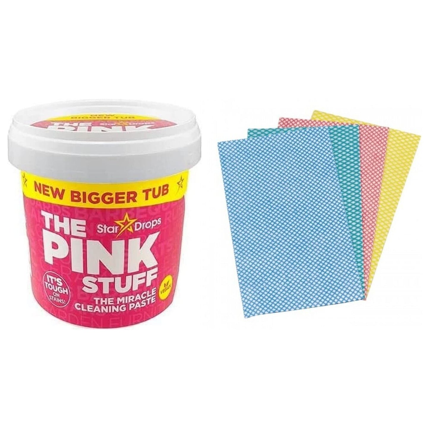 The Pink Stuff, The Miracle Cleaning Paste,850g with 4 x Cleaning cloth