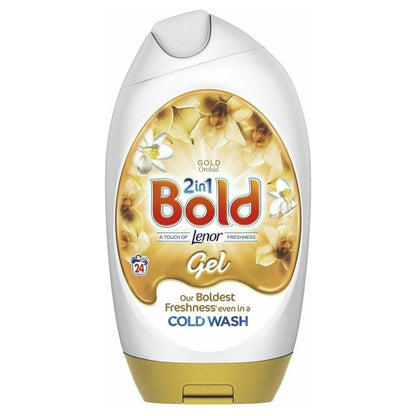 Bold 2 in 1 Laundry Washing Gel, Gold Orchid Scent, 840ml, 24 Washes