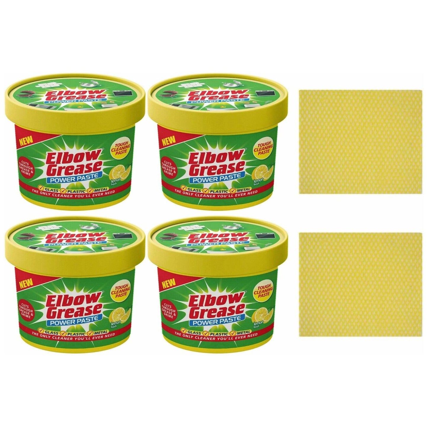 4 x Elbow Grease Power Paste- Lemon fresh scent 500ml.