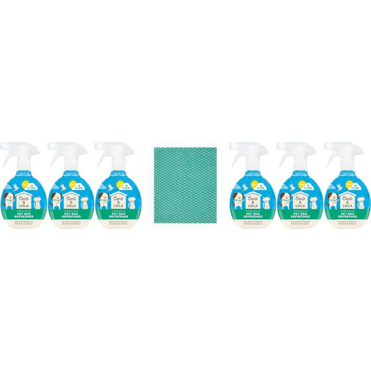 6 x Coco&Lola Antibacterial Refresher Spray Pet Lovers 500ml+Cleaning cloth