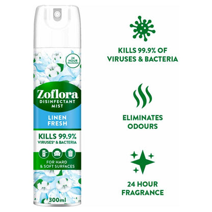 Zoflora Disinfectant Mist Air Spray, Mountain Air Scent,300ml
