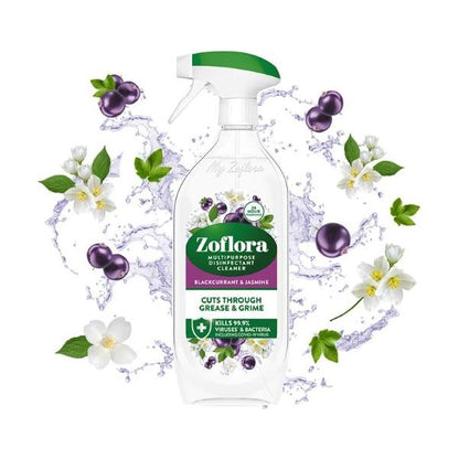 Zoflora Multipurpose Disinfectant Cleaner Spray, Blackcurrant & Jasmine Scent, 800ml