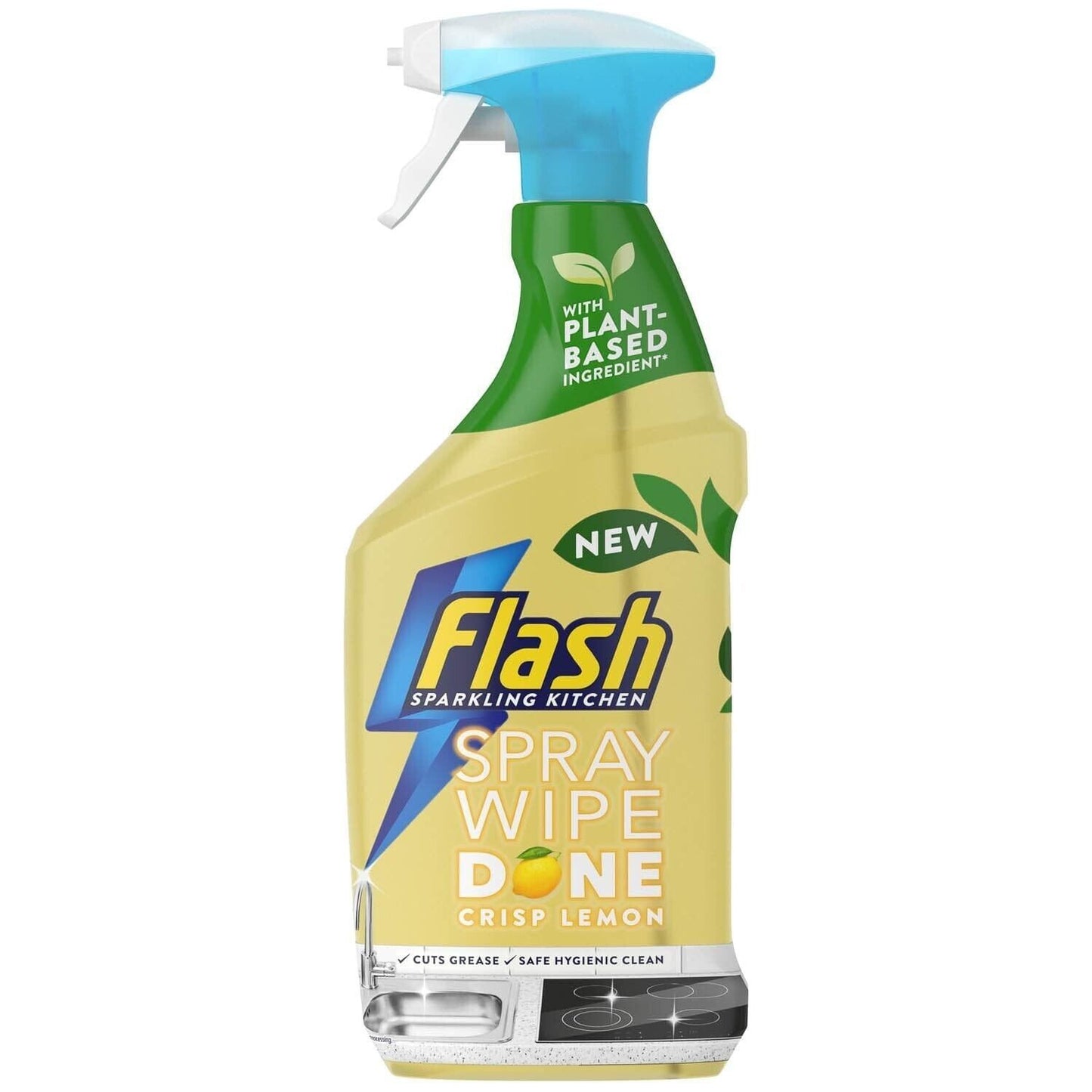 Flash Spray Wipe Done Kitchen  Crisp Lemon 800ml