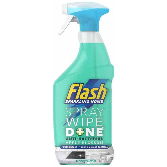 Flash Spray Wipe & Done Kitchen Multi-Surface Cleaner Apple Blossom Scent, 800ml