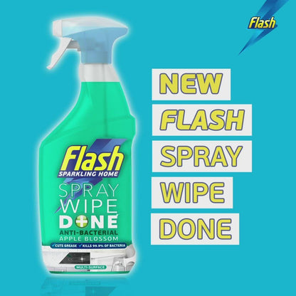 Flash Spray Wipe & Done Kitchen Multi-Surface Cleaner Apple Blossom Scent, 800ml